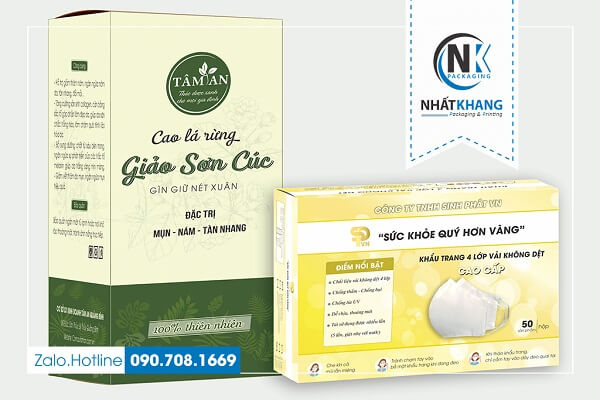 Mẫu hộp giấy mỹ phẩm đẹp tại Nhất Khang