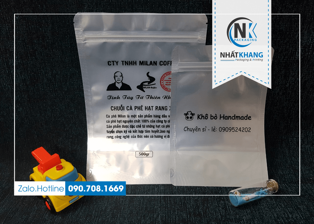 Nhat Khang provides Stand up kraft zipper bag in Vietnam, Ho Chi Minh City.