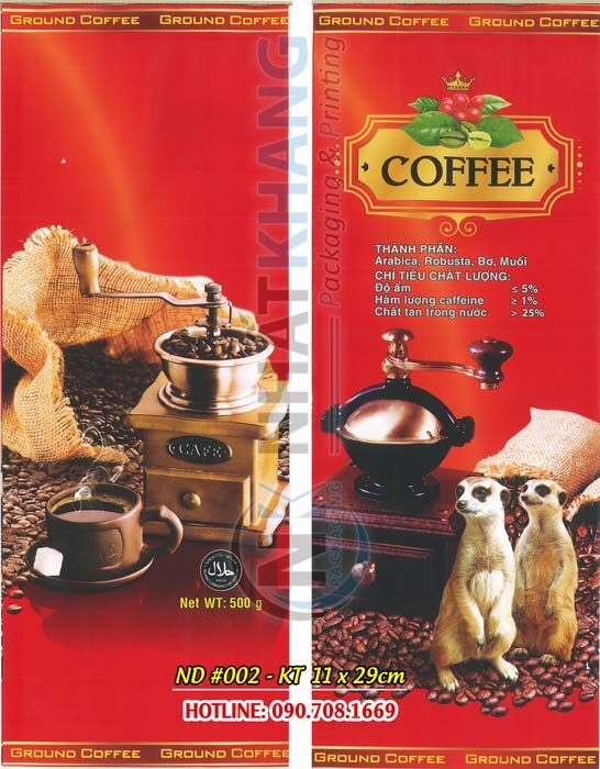 Bao cafe có sẵn ND 002 - Hotline 0907081669